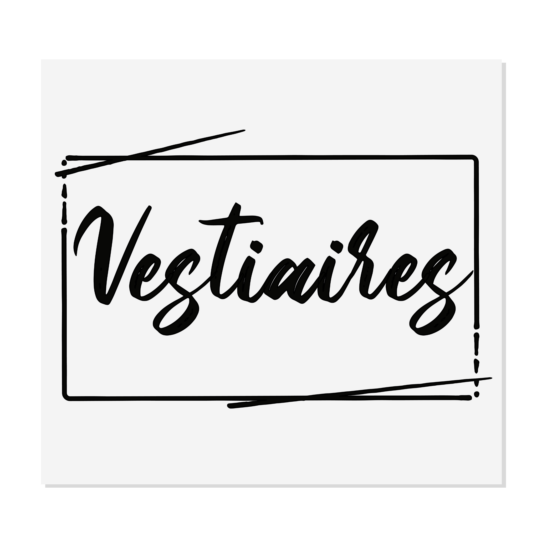 Sticker prêt à poser - Vestiaire noir - Sticker UV DTF