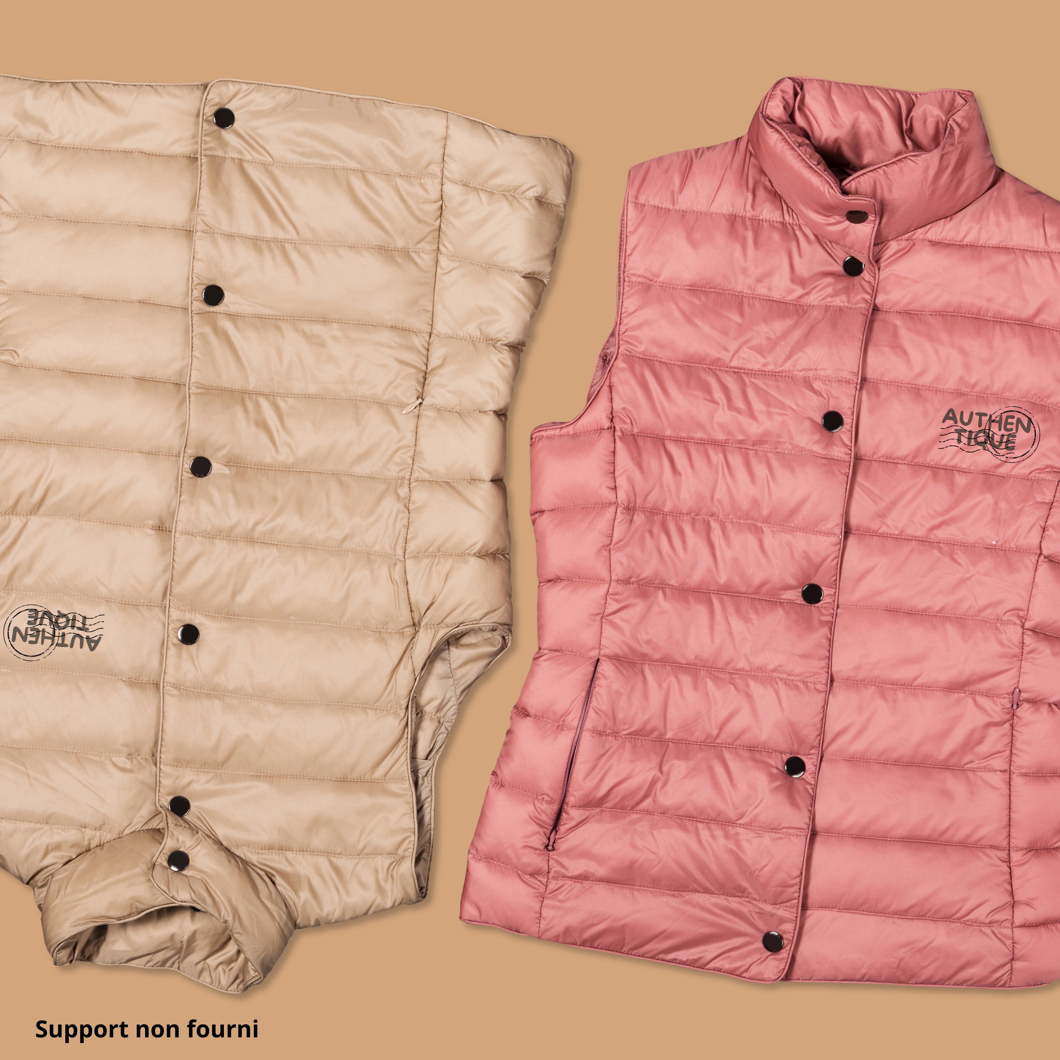 Doudounes sans manches personnalisées avec transfert DTF