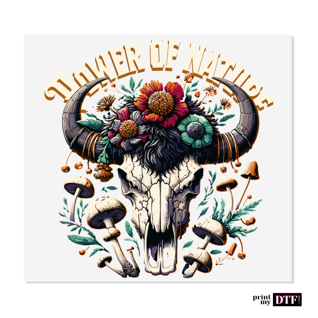 Design crâne transfert DTF