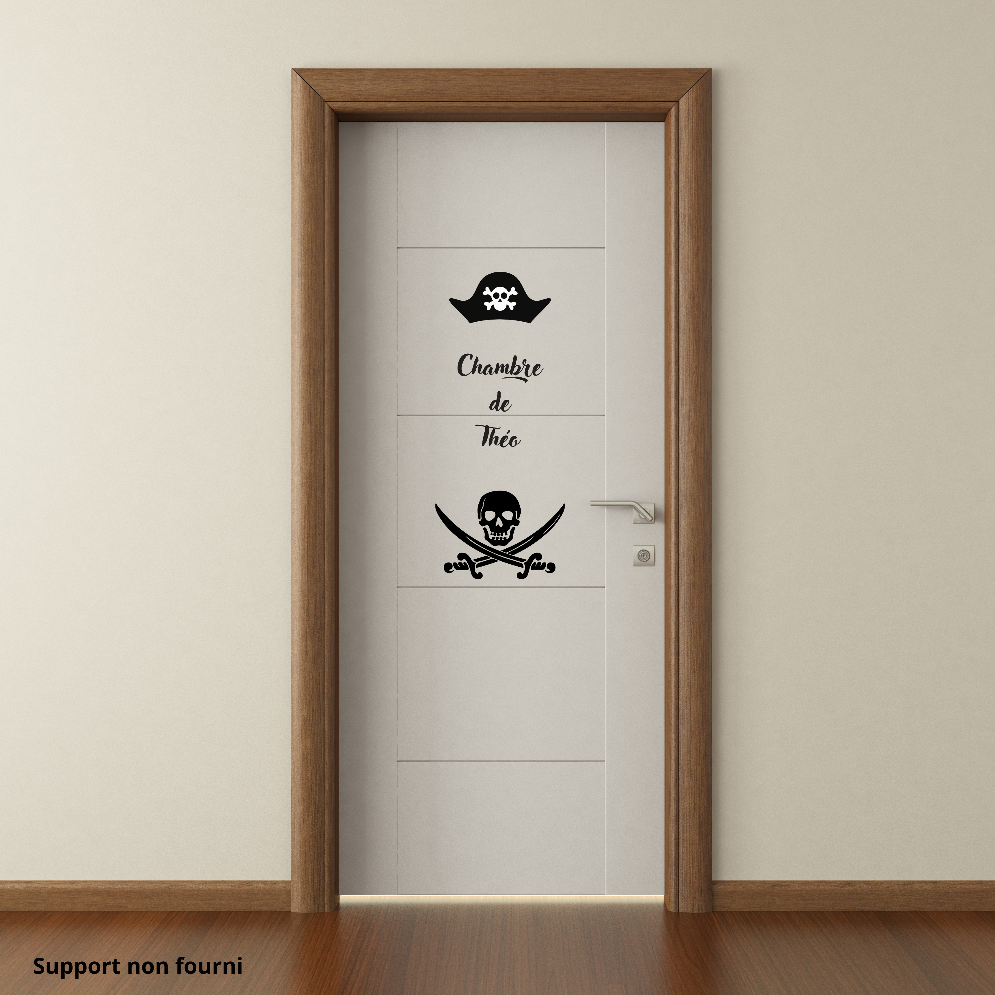 Porte personnalisée avec sticker UV DTF