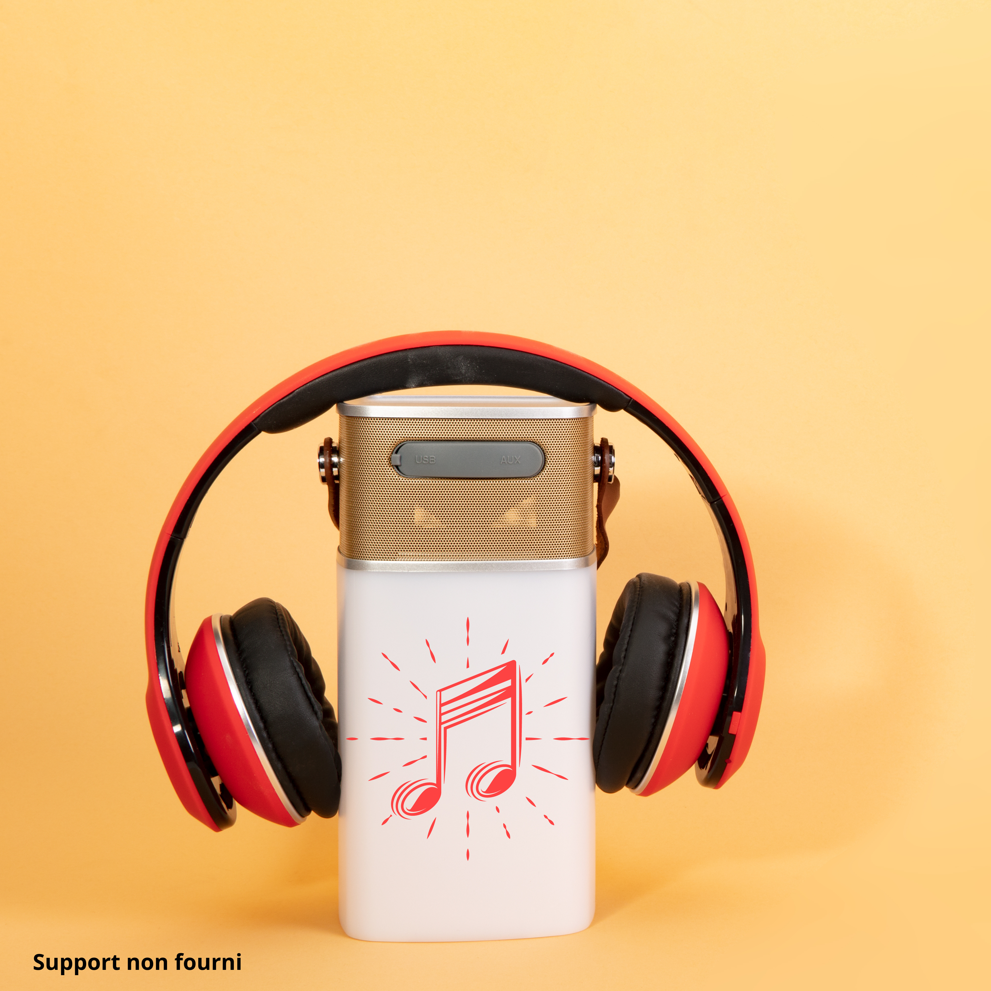 Enceinte personnalisée avec sticker UV DTF