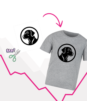 Transfert sérigraphique monochrome noir / blanc