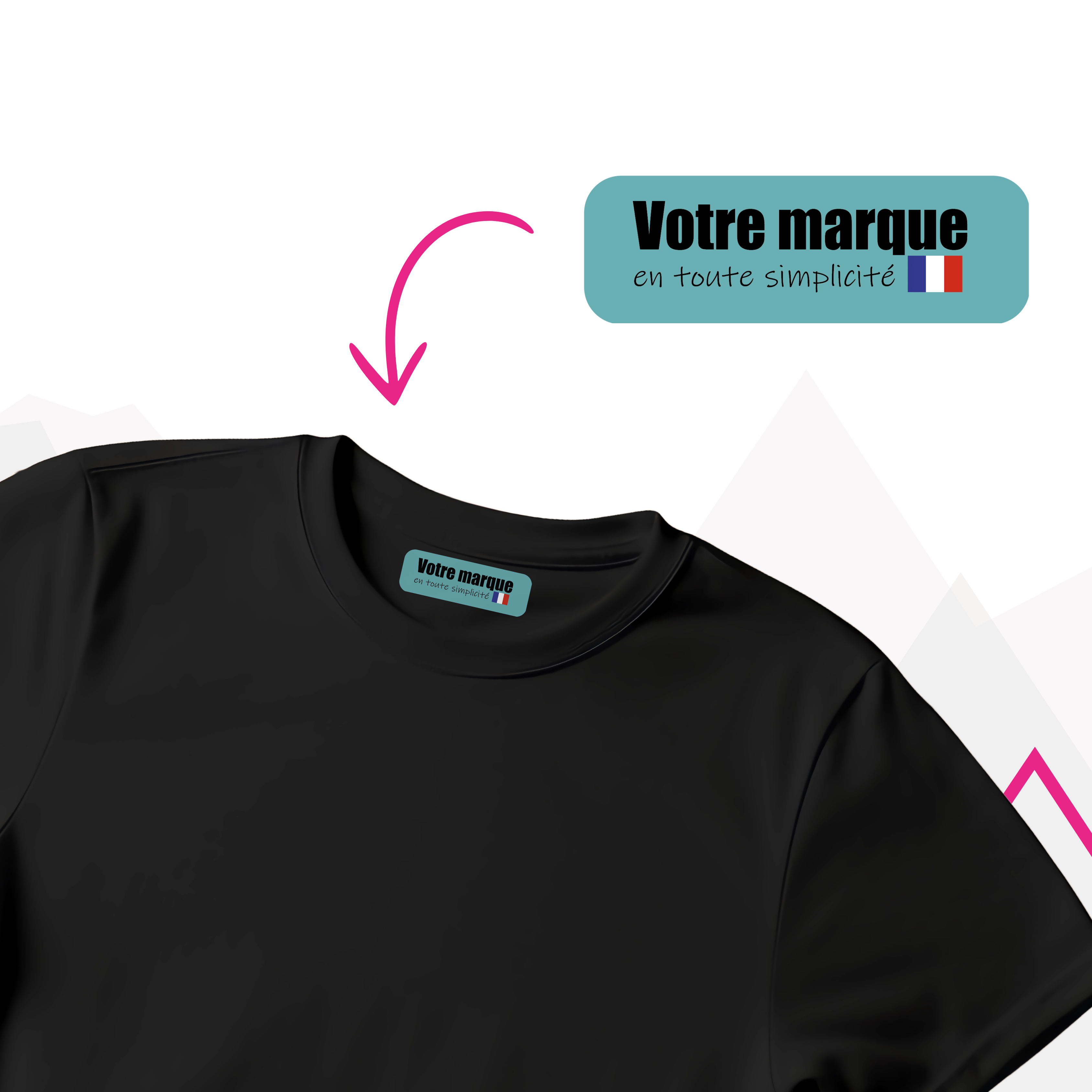 Étiquette thermocollante personnalisée