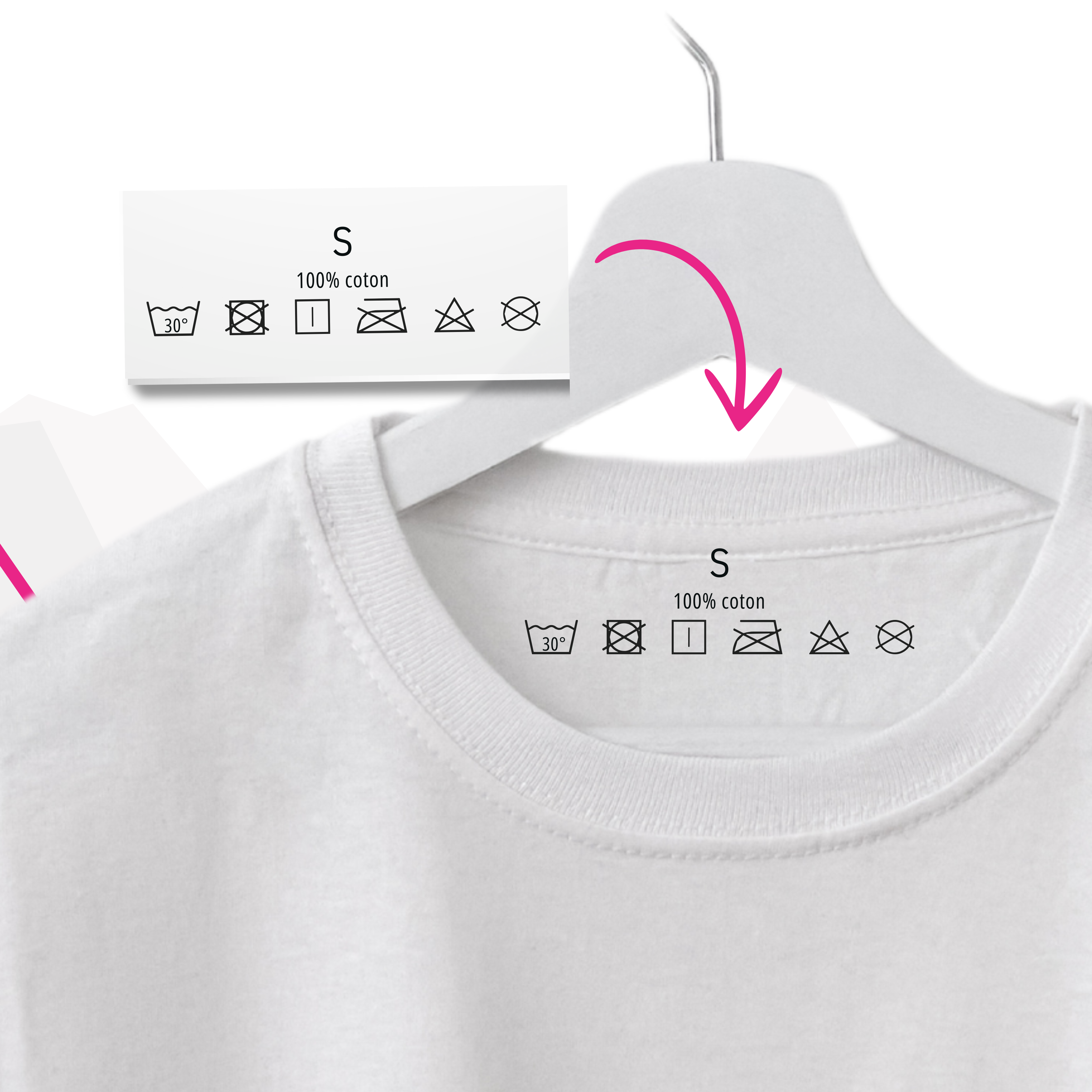 Étiquette de vêtement en DTF