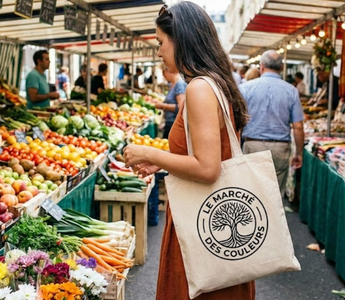 Tote bag personnalisé avec transfert DTF