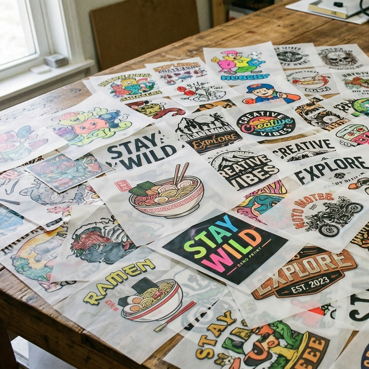 Transfert textile – DTF, sérigraphie, sublimation pour professionnels