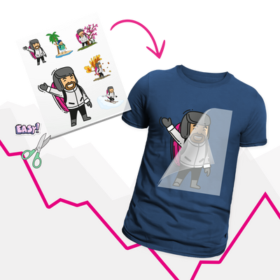 Impression DTF en planche pour personnalisation textile
