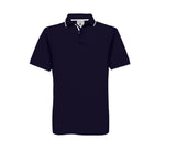 Polo coton col et manches contrastés - B&C - #BC430