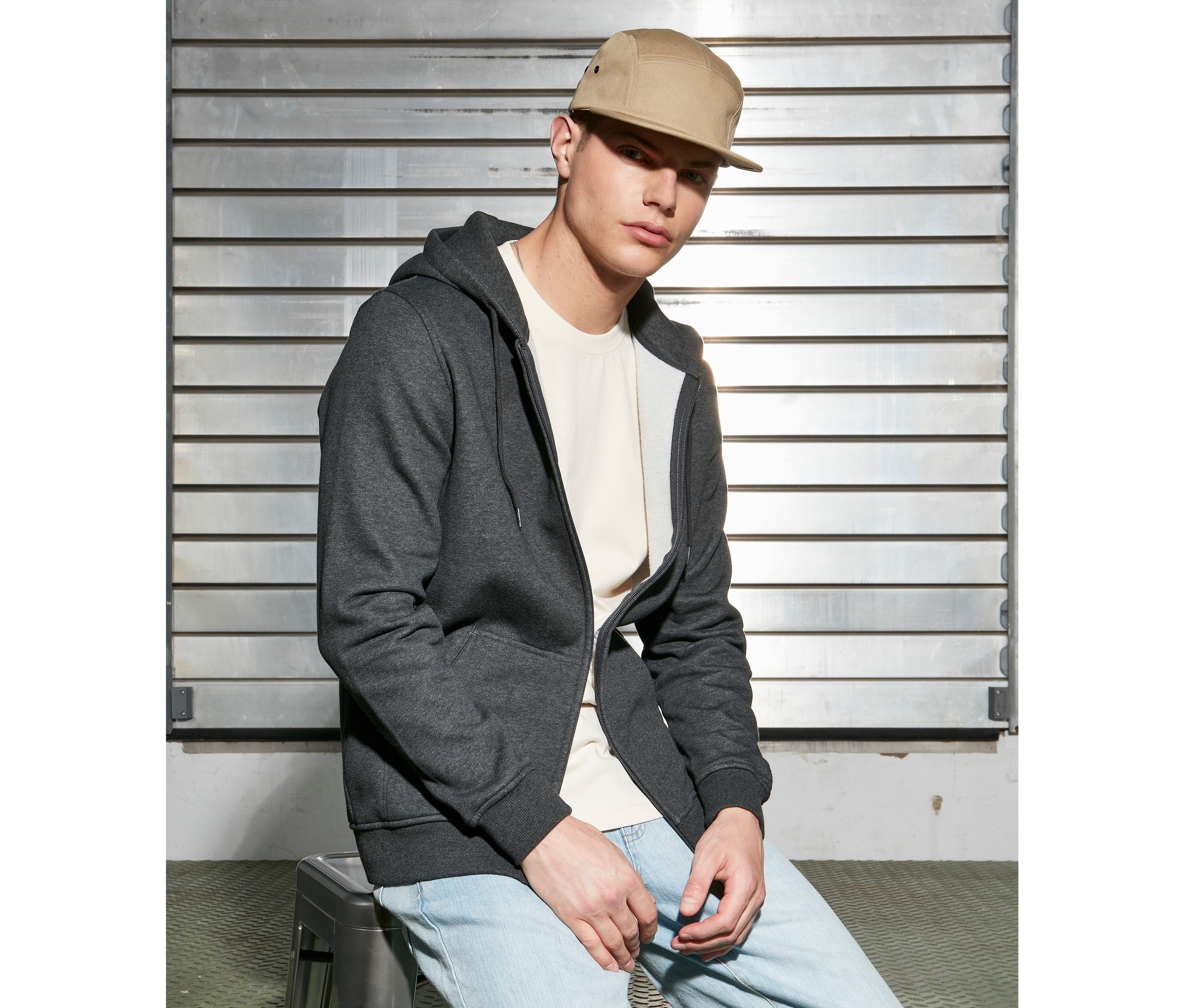 Sweat zippé capuche lourd - BUILD YOUR BRAND - #BY012