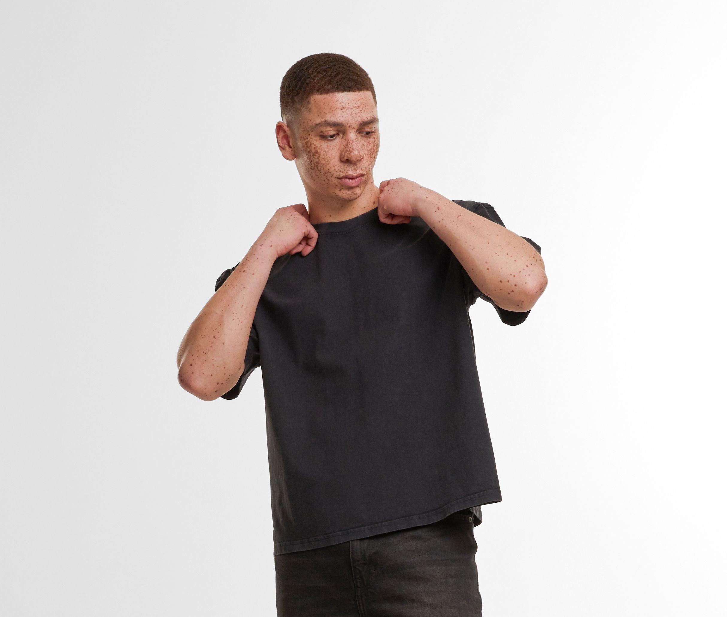 Tee-shirt court oversize vintage - BUILD YOUR BRAND - #BY435