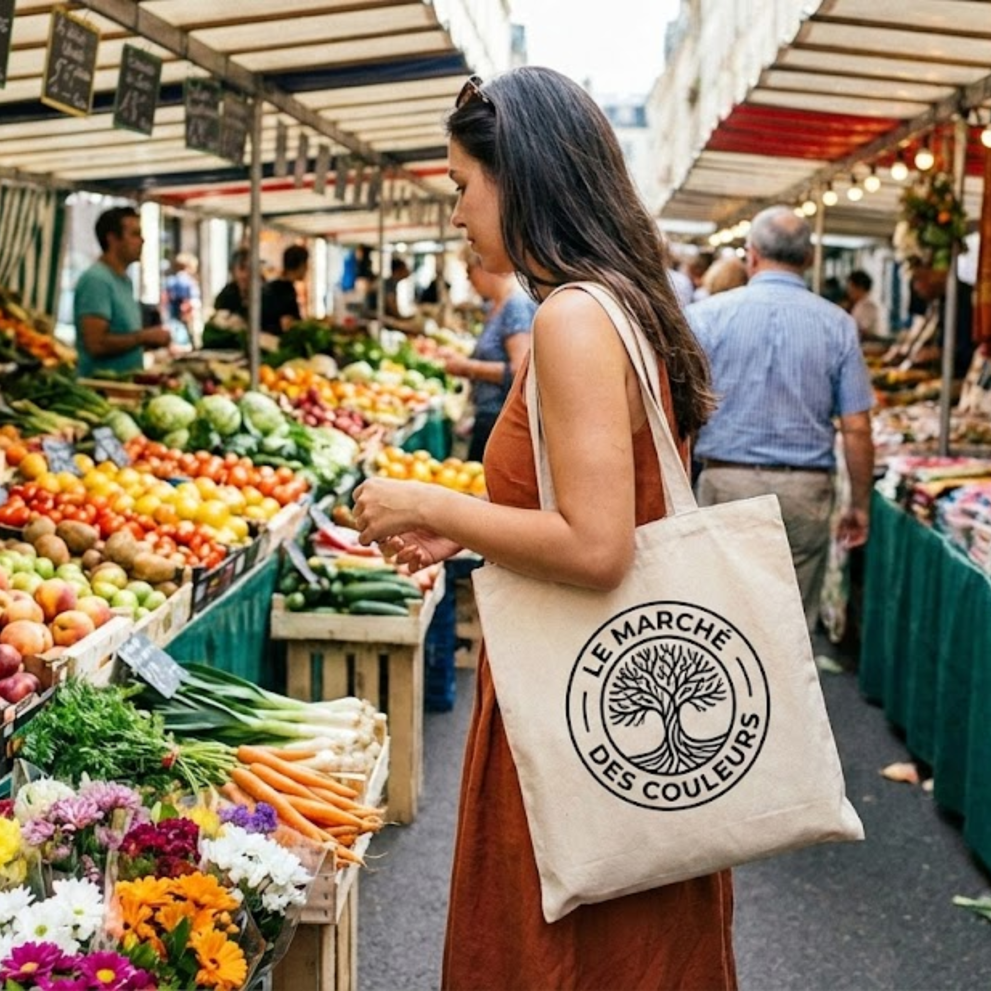 Tote bag personnalisé avec transfert sérigraphique monochrome 