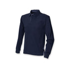 Polo coton émerisé manches longues - FRONT ROW - #FR043