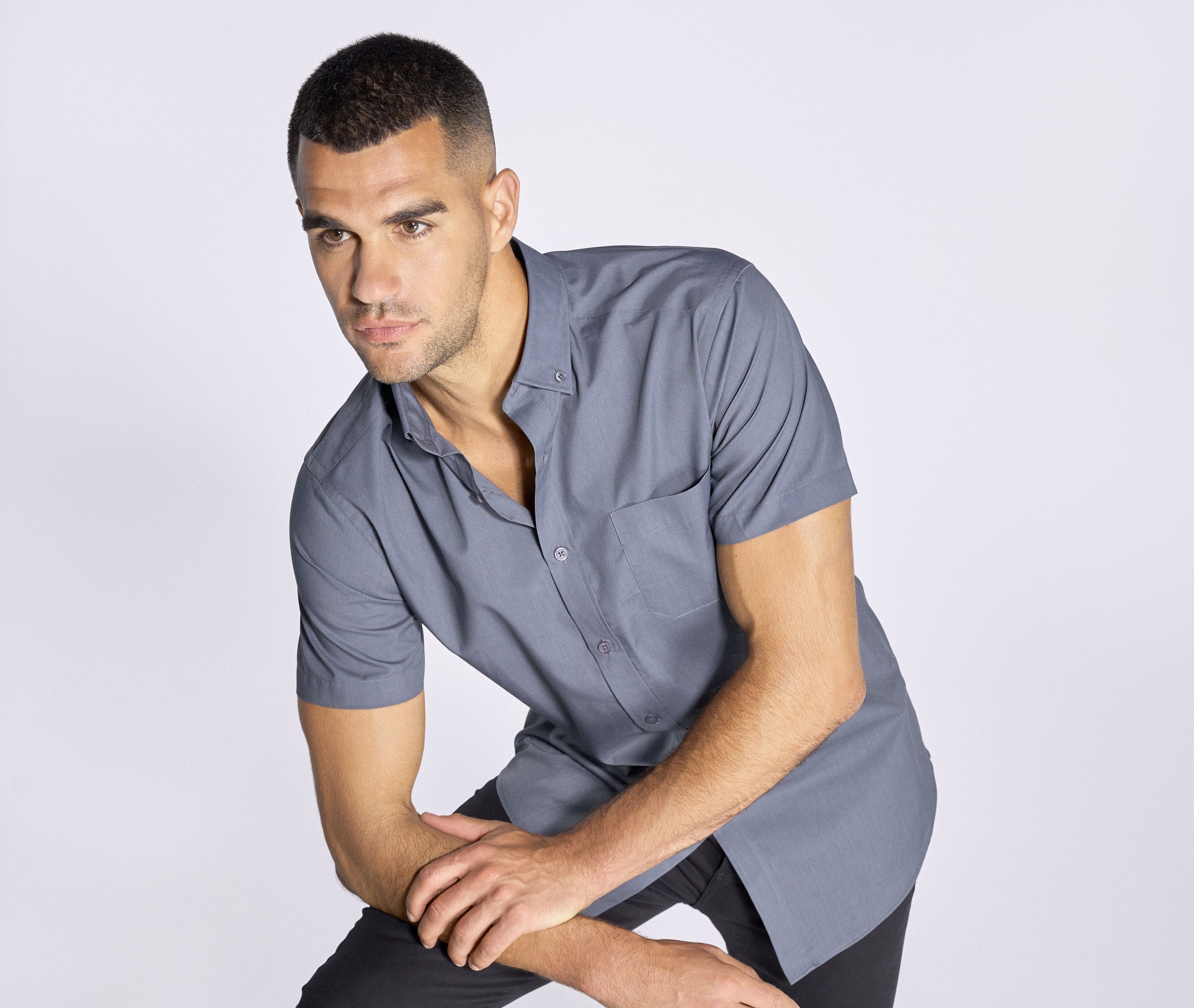 Chemisette popeline homme - JHK - #JK611