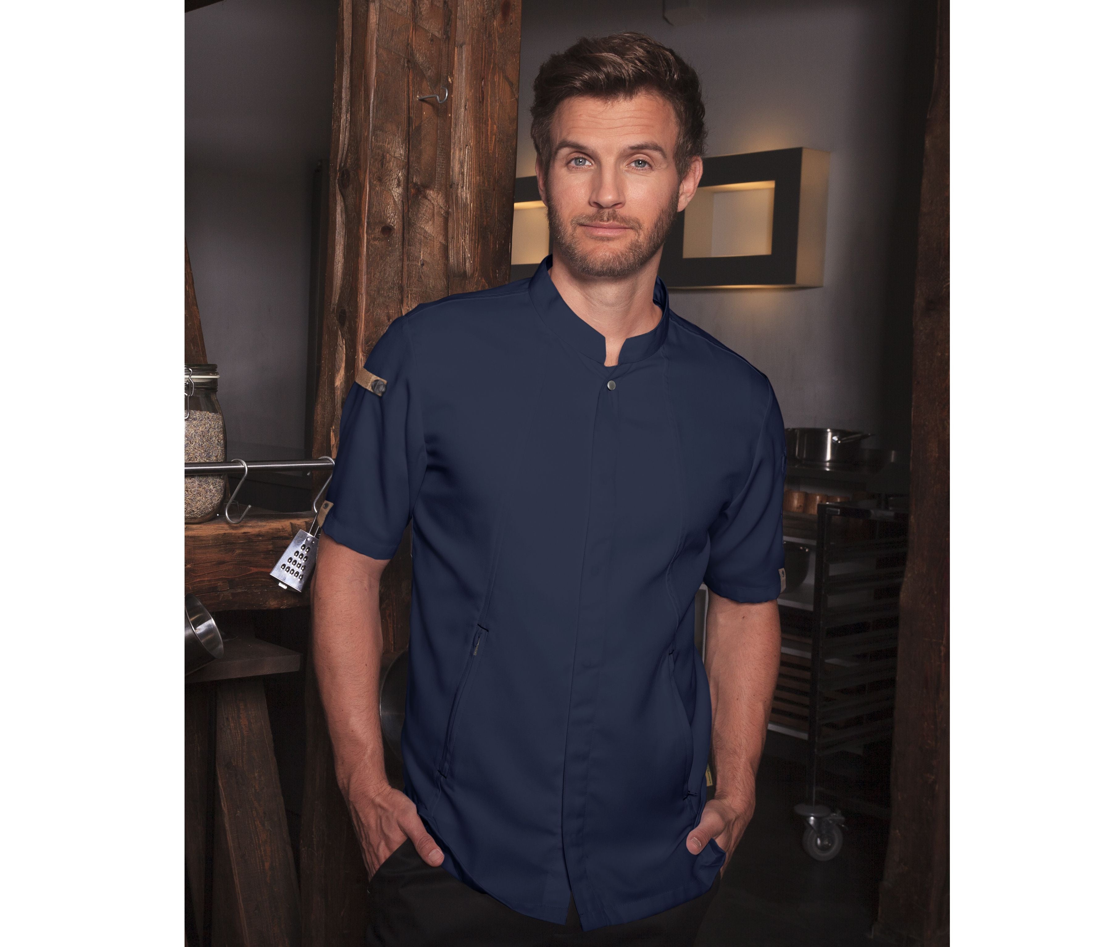 Veste de cuisiner manches courtes écoresponsable - KARLOWSKY - #KYJM36