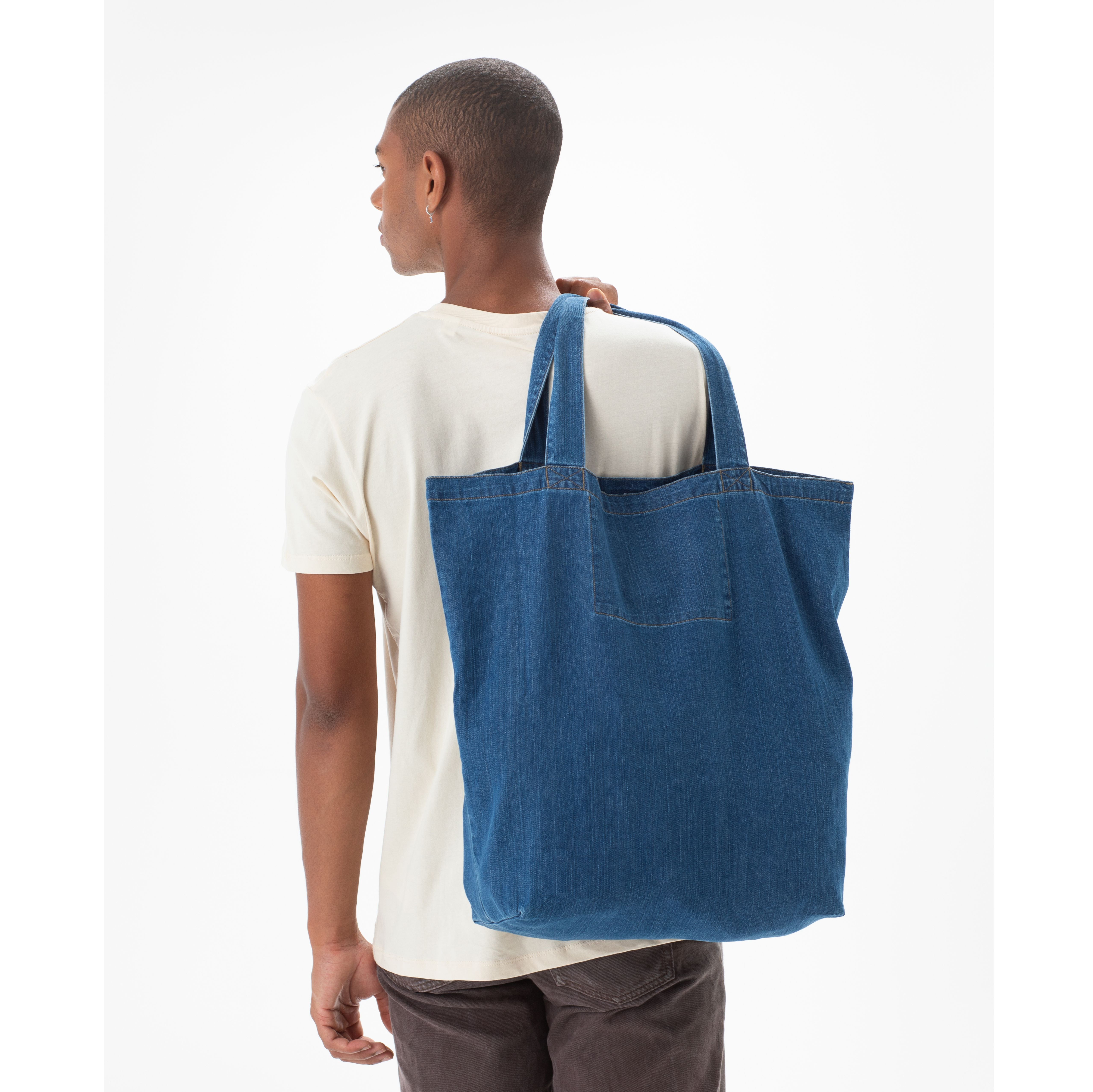 Grand sac shopping en denim - MANTIS - #MT196