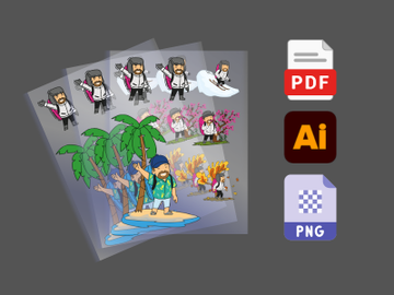 Sticker UV DTF en planche